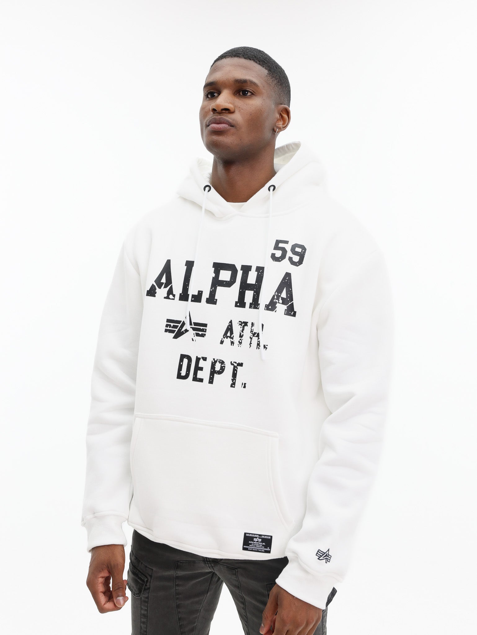 Alpha Hoodie Ath Dept White